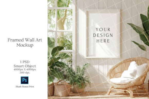 Download Boho Wall Art Mockup PSD Smart Object - Wall art Collection