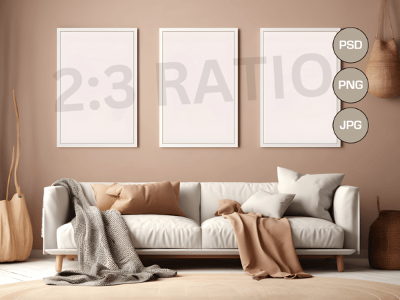 Download Set of 3 Mockup Frames, Boho, PSD Mockup - Set of 3 mockup Collection