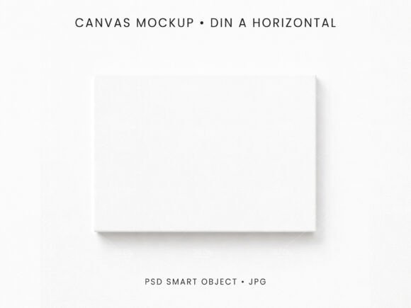 Download A4 Horizontal Canvas Mockup PSD - Canvas mockup Collection