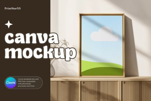 Download Wall Art Mockup Frame PNG Canva Mockup - Wall art Collection