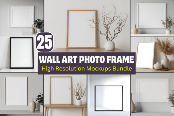 Download Wall Art Photo Frame Mockups Bundle - Wall art Collection